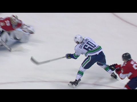 Video: Canucks’ Markus Granlund takes stick to the groin, still scores on breakaway