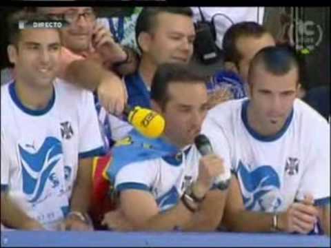 Jos&eacute; Luis Oltra en el ascenso del CD Tenerife a Primera Divisi&oacute;n