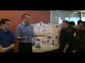 Freshman from the Binghamton University Watson School demonstrate the 