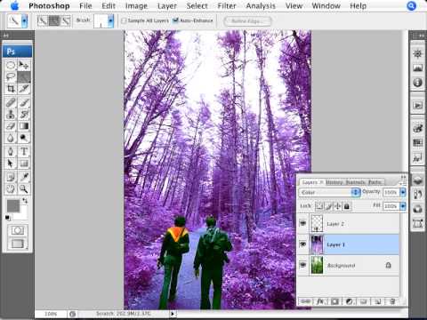 Learn Photoshop - How to create the effect of the mystical forest