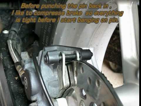 How to change brake pads on a BMW F650/800GS