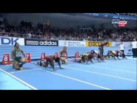 Fraser - The Women's 60m Final at the World Indoor Championships in Sopot, Poland. *Results* 1- 713 Shelly-Ann Fraser-Pryce JAM 6.98 WL 0.159 2- 633 Murielle Ahouré C...