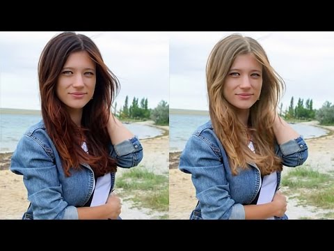 Как сделать из блондинка брюнетка в фотошоп Как сделать из блондинка брюнетка в фотошоп