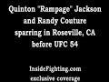 randy couture vs quinton rampage jackson  sparring 