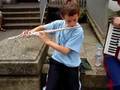 Totnes, A young musician on High Street 2