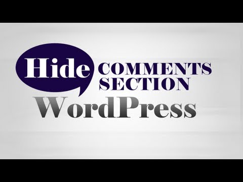 how to remove comments from wordpress
