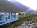 Tranz Alpine climbs out of Otira