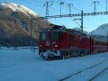 RhB 611 arrives Bever