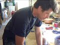 SIMON LEACH - Glazing a beer mug
