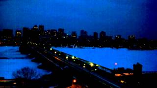Sunset Time-Lapse Over Longfellow Bridge - Feb 07, 2015