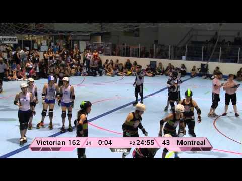 WFTDA Roller Derby: Montreal Roller Derby vs Victorian Roller Derby League – ECDX 2014