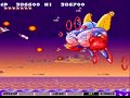 It gets crazier. The fourth game in the series... While the previous one was more about being as wacky as possible, this one takes direct jabs at other, non-Gradius, Konami series. In fact every stage after 1 is a direct parody of a Konami game, be it in bosses or the stage itself. Most of the bosses are pretty good, but the odd one takes a little too long to die... Aka the stage fourth boss-YOU'RE AS EASY AS PISS, SO BLOODY DIE DAMNIT... ahem. Yeah. Anyway. This is the first six bosses in the game (mini-bosses included.)