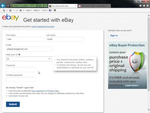 how to register with ebay