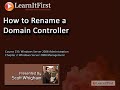 How To Rename a Domain Controller