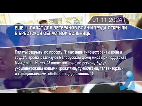 Новостная лента Телеканала Интекс 01.11.24.