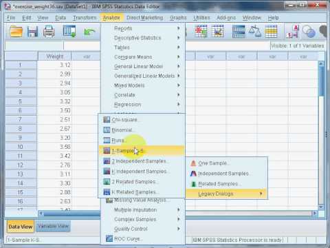 how to kolmogorov-smirnov test in spss