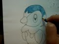 Drawing a PIPLUP! pokemon Drawing a PIPLUP! pokemon