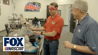 Kyle Busch shows Darrell Waltrip where he keeps his 200+ NASCAR trophies | NASCAR on FOX by FOX Sports