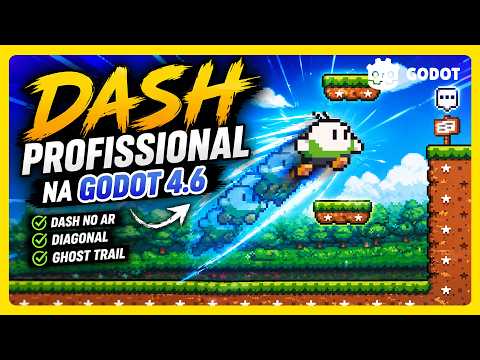 Como Criar DASH PROFISSIONAL em Plataforma 2D na Godot 4.6 | GODOT TUTORIAL