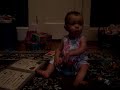 Amelia drinking soy milk!
