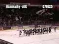 Bajenspelarna tackar publiken efter derby seger 070129