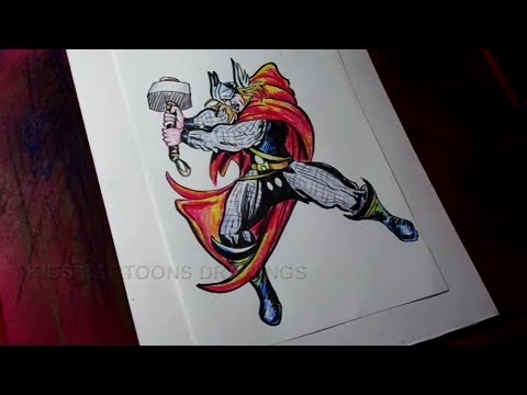 How to Draw Marvel Character Thor Cartoon Drawing for Kids – Laura Syrus How to Draw Marvel Character Thor Cartoon Drawing for Kids – Laura Syrus