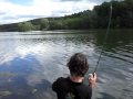 1m Hecht (Pike) springt und schlitzt aus....