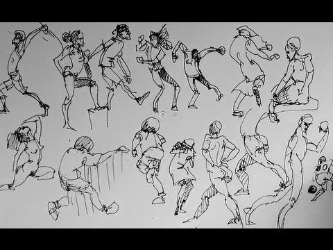 How to sketch & draw people Part 2 | Gesture Drawing