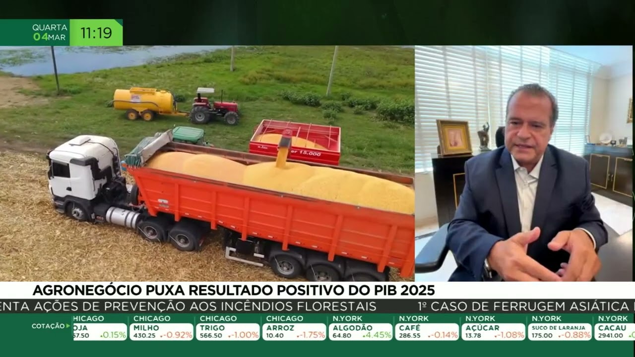 Agronegócio puxa resultado positivo do PIB 2025