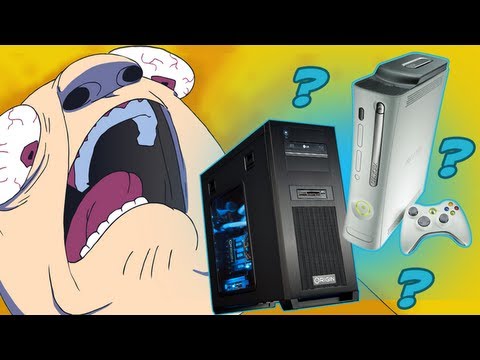 PC - BUY SHIRTS OR SOMETHING: http://sharkrobot.com/egoraptor Do you prefer the soft delicate kisses of a console game? Or the smooth silky touch of a PC game? Pe...