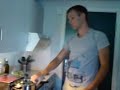 crazy amputee making food