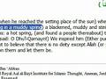 Sun sets in murky water acording to quran? NOT A CHANCE!