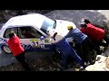 Rally de la ceramica. golpe contra un muro
