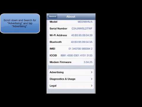 how to turn off limit ad tracking