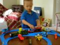 Lucas playing with Thomas Trains September 10th 2009 DSCN1732