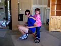 Amber & Brooke on the Tricycle together