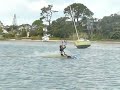 Lukas kite surfing at 12 years