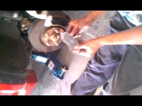 How to change brakes on a Mitsubishi Galant.