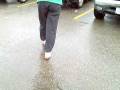Barefoot Walker walks in snow, 11/30/2008, part 2 of 2
