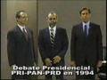 Debate presidencial en 1994 entre PRI PAN PRD (Parte 01)