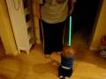 Padawan Jack doesn't want to go to bed.