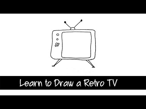 Learn to Draw a Retro  TV in this follow along drawing video