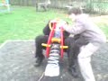 Robert Skarin randomly riding a chicken