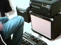 Mesa/Boogie DC-3 head, Tech21 cab, BOSS GT-8, and EBMM Petrucci guitar