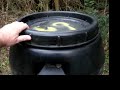 How to make a compost tumbler from a food grade pickle barrel. Free Plans at dixiegrilling.com This compost tumbler with it's internal aeration system speeds the composting process. Great way to get compost for your garden without the mess and strength required to turn a traditional compost bin. Concealed barrels picks unwanted critters from hanging out at your compost pile. Excellent for urban gardeners with restrictions on space. Can be made very inexpensively. Link to free plans and bill of material at the end of the video.
