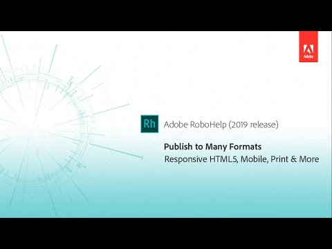 Multiformat publishing - Adobe RoboHelp (2019 release)