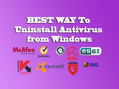 ✔ BEST WAY To Uninstall Antivirus from Windows