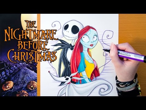 how to draw jack and sally