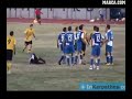 funny football - a player gets angry when the referee sends him off and beats the opponent player!