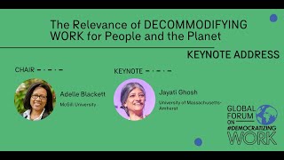 Plenary Keynote Lecture for Democratizing Work Conference